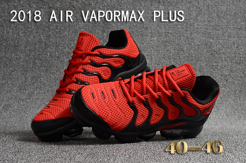 2018 Nike Air VaporMax Plus Red Black Shoes